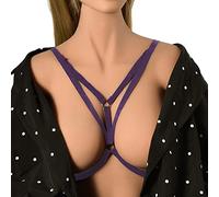 Shffuw Lingerie Sexyy Donna Lingerie Rossa Donna Sexy Reggiseno con Cinturino Sexy A V Profonda Seducente Completi Intimi da Set Purple One Size