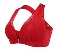 Shffuw Lingerie Sexyy Donna Lingerie Rossa Donna Sexy Reggiseno da Elastico con Chiusura Frontale Tutina Sexydonna Hot Vestito Sexy Aperto Red 100c