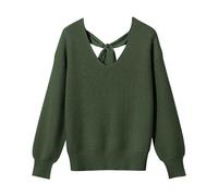 Shffuw Lupetto Cashmere Donnamaglia Donna Primaverile Women S Round Neck Wide Mouth Sleeve Sweater Loose Versatile Solid Color Fashion Temperament Versatile Moda Donnaabbigliamento Donna JN XL