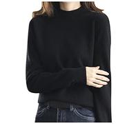 Shffuw Maglione Donna, Maglia Manica Lunga, Tinta Unita Cashmere Pullover Only Abbigliamento Donna Saldi Autunno Invernali, Leggera Girocollo Lana Maglie, Maglioncini