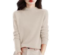 Shffuw Maglione Donna, Maglia Manica Lunga, Tinta Unita Cashmere Pullover Only Abbigliamento Donna Saldi Autunno Invernali, Leggera Girocollo Lana Maglie, Maglioncini