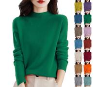 Shffuw Maglione Donna, Maglia Manica Lunga, Tinta Unita Cashmere Pullover Only Abbigliamento Donna Saldi Autunno Invernali, Leggera Girocollo Lana Maglie, Maglioncini