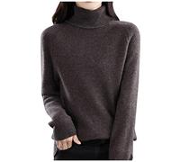 Shffuw Maglione Donna, Maglia Manica Lunga, Tinta Unita Cashmere Pullover, Only Abbigliamento Saldi Autunno Invernali, Leggera Girocollo Lana Maglie, Maglioncini