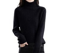 Shffuw Maglione Donna, Maglia Manica Lunga, Tinta Unita Cashmere Pullover, Only Abbigliamento Saldi Autunno Invernali, Leggera Girocollo Lana Maglie, Maglioncini