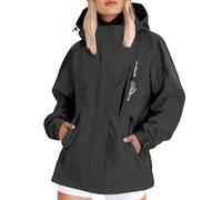 Shffuw Parka Donna Invernalegiubbino Impermeabile Donna Abbigliamento Da Alla Per Ogni Occasione Impermeabile E Tuta Antivento Trench Autunnalecopertura Zaino Antipioggia Black Xxl