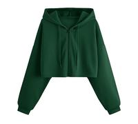 Shffuw T Shirt Manica Lunga Donna Shorts Running Donna Felpa Con Cappuccio Con Cerniera A Maniche Lunghe Casual Da Tuta Invernale Vestiti Autunnali Green Xs