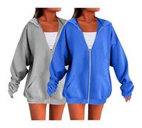 Shffuw Tuta Donna Leggero Vestito Invernale Donna Felpe con Cappuccio con Zip da Autunno Inverno 2025 Felpe A Maniche Lunghe alla Giacca Casual Comoda A Tute da Ginnastica O XXL
