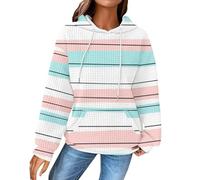 Shffuw Tuta Elegante Donna Parka Impermeabile Donna Felpe Pullover Da Felpe Con Cappuccio Grafiche Alla Top Larghi E Aderenti Camicette A Maniche Completi Sportivi Da Giacca Blue S