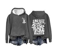 Shffuw Tute Da Ginnastica Donna Maglie Autunnali Donna Felpa Con Cappuccio No Just Camp Fire Nights Felpa Camp Lover No Just Fire Nights Completo Sportivo Maglioncino Dark Gray Xxl