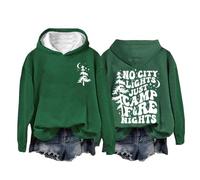 Shffuw Tute Da Ginnastica Donna Maglie Autunnali Donna Felpa Con Cappuccio No Just Camp Fire Nights Felpa Camp Lover No Just Fire Nights Completo Sportivo Maglioncino Green S