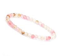 SHFJASBNUMG 4 mm mini pietre preziose energetiche braccialetti frantumati braccialetto di perline pietra naturale fascino perline piccole coppie braccialetti per le donne, Pietra