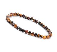SHFJASBNUMG 4 mm mini pietre preziose energetiche braccialetti frantumati braccialetto di perline pietra naturale fascino perline piccole coppie braccialetti per le donne, Pietra