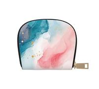 SHFJASBNUMG Boho Pastel Pittura Borsa in pelle Rosa Inchiostro Portafoglio Pittura Astratta Fluida Art Pittura Pacchetto di carte Ospiti Hotel - Carta chiave e deposito membri premio 9 x 11, A19
