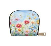 SHFJASBNUMG Borsa in pelle Anime Foresta Tulip Portafoglio Kawai Estetica Card Pack Active Commuters - per carte di transito e ID ad accesso rapido 9 x 11 cm, A19, 9X11CM