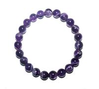 SHFJASBNUMG Braccialetto ametista da 8 mm (include cotone) | naturale e classico | resistente alle energie negative | ametista sogno | per fidanzata, mamma sorella | adatto per polsi di dimensioni