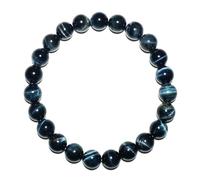 SHFJASBNUMG Braccialetto con occhio di tigre blu da 8 mm, per donne e uomini, protezione naturale, occhio di falco, gola, chakra, gioiello di cristallo, kit di strumenti per perline, adatto per polsi