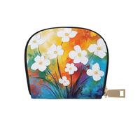 SHFJASBNUMG Palm Trees Card Pack Colorful Neon Nero Acquerello Borsa in Pelle Texture Sfondo Portafoglio Running Atleti - Vivavoce Essential Carrier 9X11CM, A32., 9X11CM
