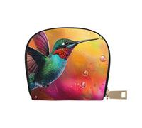 SHFJASBNUMG Palm Trees Card Pack Colorful Neon Nero Acquerello Borsa in Pelle Texture Sfondo Portafoglio Running Atleti - Vivavoce Essential Carrier 9X11CM, A25., 9X11CM
