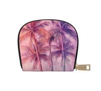 SHFJASBNUMG Palm Trees Card Pack Colorful Neon Nero Acquerello Borsa in Pelle Texture Sfondo Portafoglio Running Atleti - Vivavoce Essential Carrier 9X11CM, A3, 9X11CM