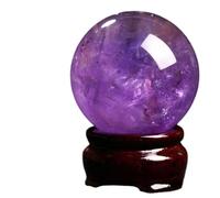 SHFTQXSLAT Amethyst Crystal Ball Sphere Balls for Witchcraft And Decorative - Crystals Stones Beginners Gift,50mm