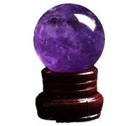SHFTQXSLAT Amethyst Quartz Crystal Sphere Ball Stone with Stand Gift Base, ball-30mm