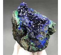 SHFTQXSLAT Azurite Malachite Geode Quartz Crystal Cluster Teaching Research Stone Collectible Ornaments (Size : 3-4cm)
