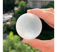 SHFTQXSLAT Beautiful 5-6CM White Selenite Sphere Crystal Ball Gypsum Gemstone Carving for Cleansing 7