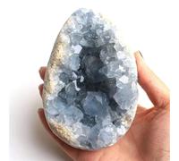 SHFTQXSLAT Celestite Crystal Druzy Cluster Sky Blue Geode Home Decor Ornaments (Size : 1.1-1.3kg)