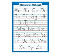 SHFTQXSLAT Classroom Alphabet Poster - Manuscript ABCs with Pictures, Large Wall Chart for Preschool Learning, Reading Corner Decor, Phonics Teaching Aid (Framed,12x18inch(30x45cm))