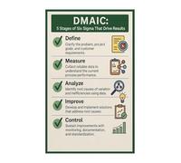 SHFTQXSLAT Continuous Improvement Poster DMAIC Cycle Lean Six Sigma Wall-Art for Business Process Management Office Decor(Unframed,16x24inch(40x60cm))