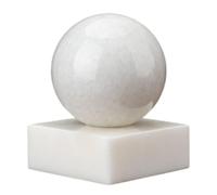 SHFTQXSLAT Crystal Ball Moonstone Polished Divination Decorative Sphere with Stand Crystals for Feng Shui,White-10cm