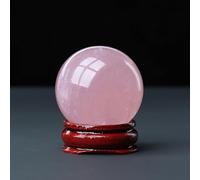 SHFTQXSLAT Crystal Ball Rose Quartz Magic Sphere Ornament for Decoration, Scrying,Feng Shui,Home Desk Decor,Precious Gifts,130mm