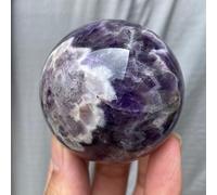 SHFTQXSLAT Crystals Sphere Amethyst Crystal Ball Decor with Stand,Round Stones Pocket Polished for And Divination,9cm/3.5in