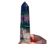 SHFTQXSLAT Decorative Ornaments Fluorite Crystal Column Magic Wand Obelisk Point (Size : 1100-1200g)