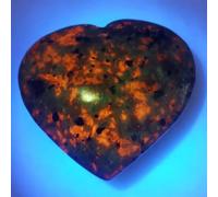SHFTQXSLAT Flame Stone Fluorescent Crystal Heart Shape Home Decor(30-40g)