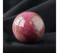 SHFTQXSLAT Fluorite Rough Stone Crystal Ball Rainbow for Decoration or Magic,Rose Stone-5cm