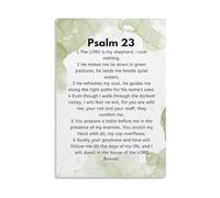 SHFTQXSLAT Psalm 23 Wall-Art Scripture Canvas Print Simple Faith Decor For Bedroom Study Space(Framed,12X18inch(30X45cm))