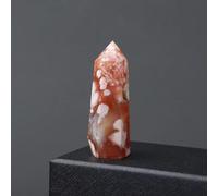 SHFTQXSLAT Quartz Column Cherry Agate Magic Wand Gemstone Flower Crystal Point Decoration Ornaments (Color : 70-80mm)