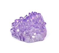 SHFTQXSLAT Raw Rock Crystal Cluster Titanium Coated Amethyst Gemstones Balancing Crystals for Home Table Decorations Gift,3-5cm
