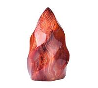 SHFTQXSLAT Red Agate Torch Flame Psychic Feng Shui Gemstone Form Fire Crystal Room Ornament (Size : 300-500g)