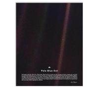 SHFTQXSLAT Space Poster Set of Pale Blue Dot, Voyager 1 Earth Planet Image, Solar System Photo for Classroom Decor, Astronomy Education Gift(Framed,16x24inch(40x60cm))
