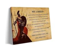 SHFTQXSLAT Spartan Ethics Framed Poster, Discipline Courage Obedience Quote, Ancient Warriors Canvas Art for Motivational Wall Display (Unframed,12x18inch(30x45cm))