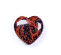 SHFTQXSLAT Various Materials Gemstones Rose Quartz Crystals Love Heart Shaped Amethyst Home Decoration (Color : Red Obsidian)