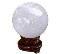 SHFTQXSLAT White Crystal Gemstone Sphere Calcite Ball Home Decoration Stone for Divination/Chakra Balance/Yoga,50mm/1.96in