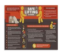 SHFTQXSLAT Workplace Poster Correct Lifting to Avoid Injury Canvas Wall-Art for Logistics Office and Fitness Room Decor(Framed,12x18inch(30x45cm))