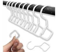 SHFYFHS 10 Ganci a S in Metallo, Sicurezza Anticaduta, Multifunzione, per Appendere Tazze, Pentole e Ciotole, Adatto per Cucina, Giardino, Camera, Letto, Bagno (Bianco)