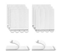 SHFYFHS 12 Paia (24 Pezzi) Strisce Appendi Quadri Adesive, Appendi Quadri Senza Chiodi Strisce, Strisce Adesive Rimovibili Strisce Adesive, per Quadri, Cornici, Decorazioni Natalizie e Poster(Bianche)