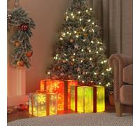 ShGaxin 356245 Scatole regalo Natale illuminate 3 pz 64 L Bianco Caldo Figure di Natale Esterno Decorazione Natale Decorazione Esterna Natale Figura Luce Natale Ornamenti Natalizi