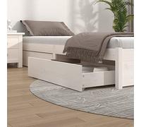 ShGaxin 815000 Cassetti da letto 4 pezzi in legno massello di pino bianco, scatola sotto letto, stoccaggio vestiti, scatole di immagazzinaggio scarpe, scatole per vestiti, scatole di immagazzinaggio