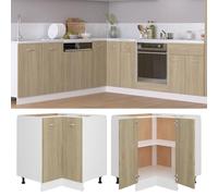 ShGaxin Armadietto ad angolo, cucina ad angolo, mobile da cucina, armadio da cucina, armadio da cucina, armadio da cucina, rovere Sonoma, 75,5 x 75,5 x 80,5 cm, truciolato
